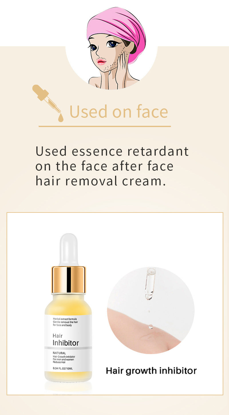 Depilatory Solution – Stop Hair Growth Inhibitor Serum ( 10ml Dropper Bottle)