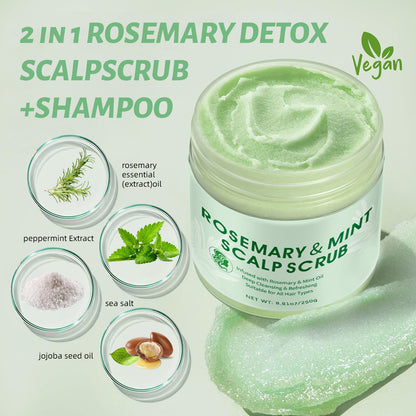 Rosemary Hair Scrub – Deep Moisturizing & Scalp Renewal