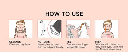 Electric High-Frequency Therapy Device – Wireless High Wave Electrotherapy Rod (1 Set)