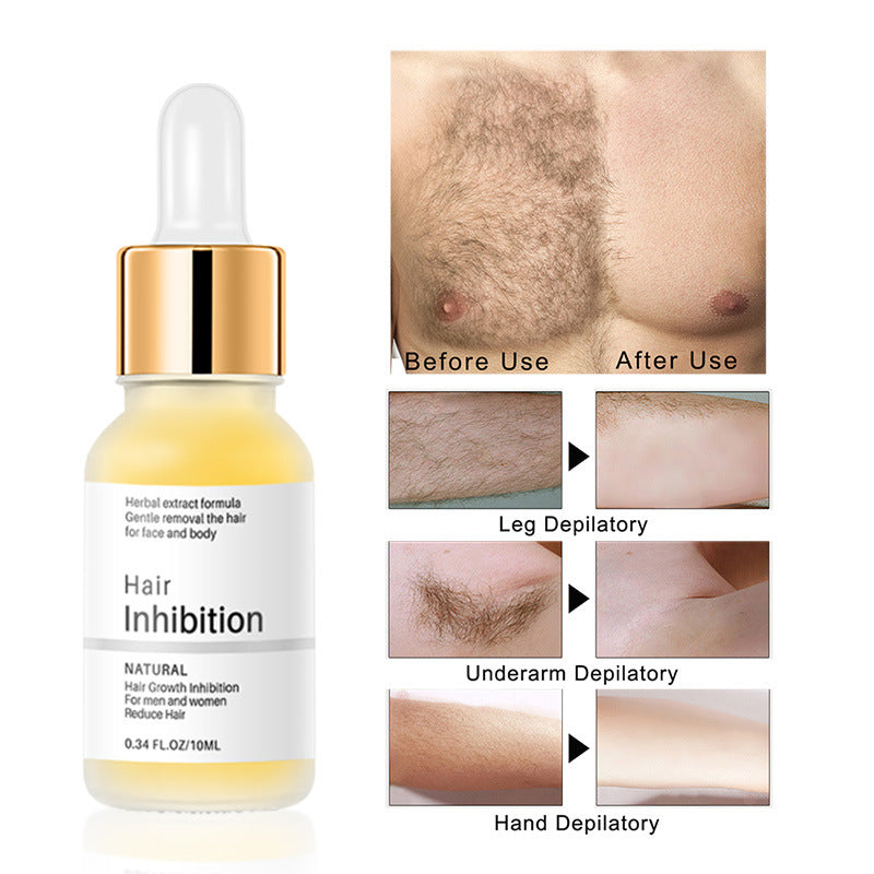 Depilatory Solution – Hair Inhibitor Serum (Mild Formula, 10ml Dropper Bottle)