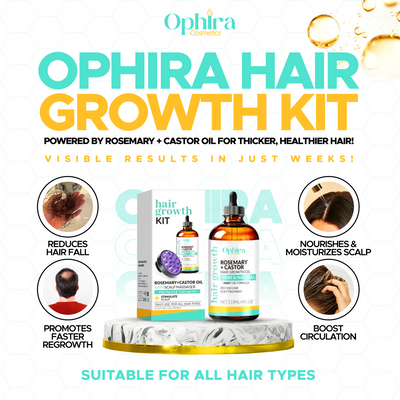 Ophira Cosmetics™ – Hair Growth Oil & Anti-Loss Treatment (118ml) + Scalp Massage Brush