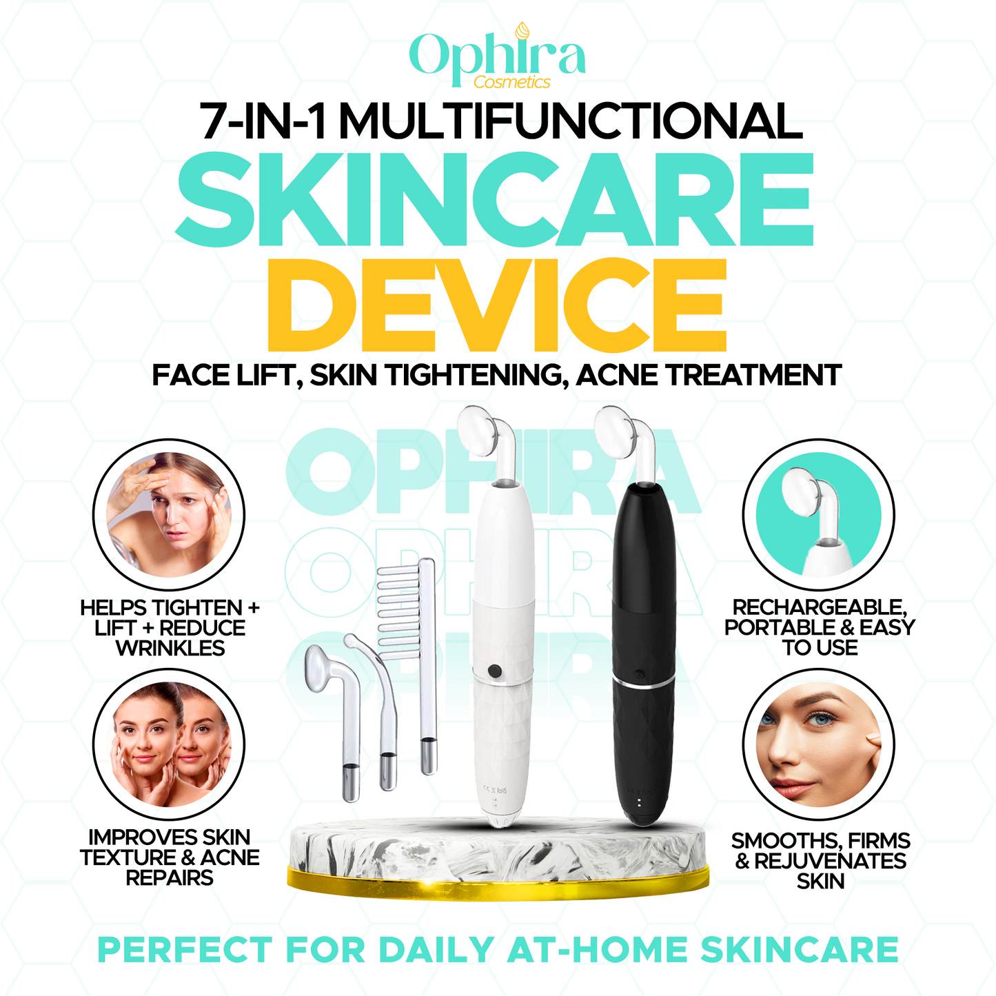 Electric High-Frequency Therapy for Hair growth and Skin (1 Set)