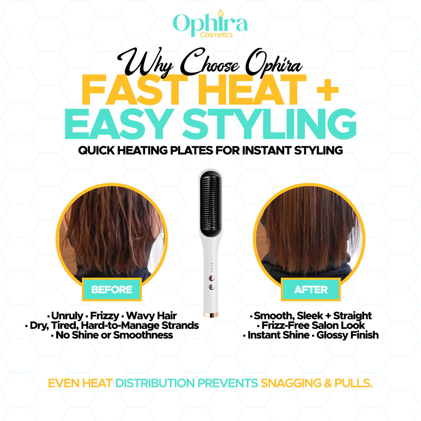 Electric Hair Straightener Comb – Straighten, Smooth & Style with Ease