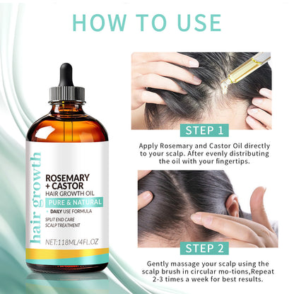 Ophira Cosmetics™ – Hair Growth Oil & Anti-Loss Treatment (118ml) + Scalp Massage Brush